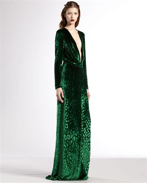 gucci green velvet wrap dress|Dresses and Jumpsuits for Women .